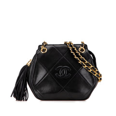 CC Quilted Lambskin Tassel Crossbody