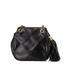 CC Quilted Lambskin Tassel Crossbody