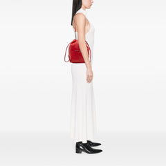 Lambskin Teddy Drawstring Bucket Bag