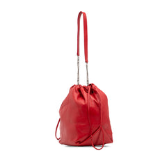 Lambskin Teddy Drawstring Bucket Bag
