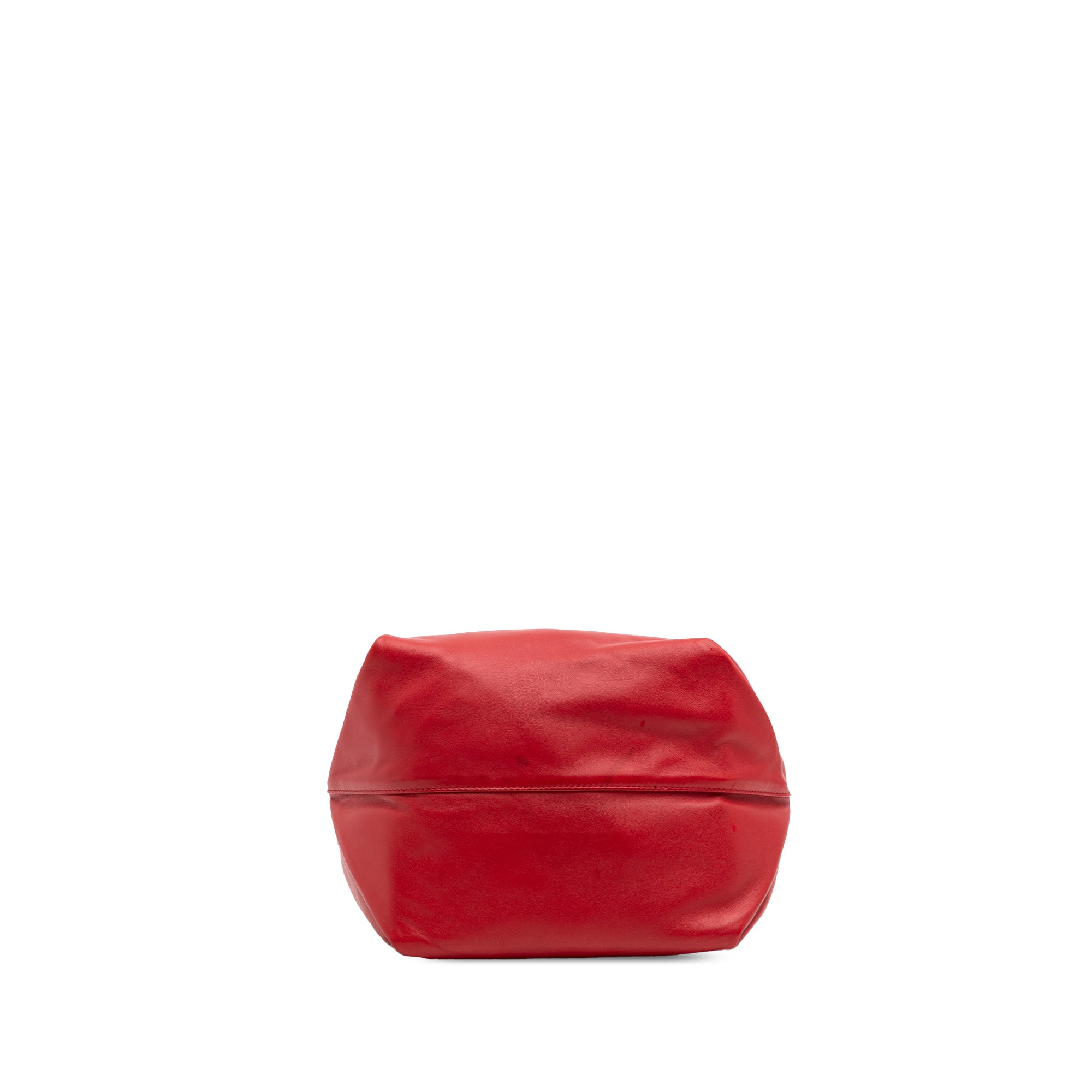 Lambskin Teddy Drawstring Bucket Bag