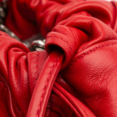 Lambskin Teddy Drawstring Bucket Bag