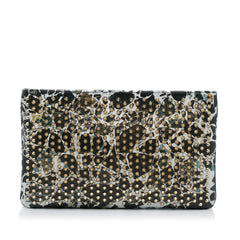 Loubiposh Spiked Leather Clutch Bag