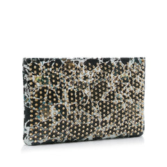 Loubiposh Spiked Leather Clutch Bag