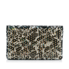 Loubiposh Spiked Leather Clutch Bag