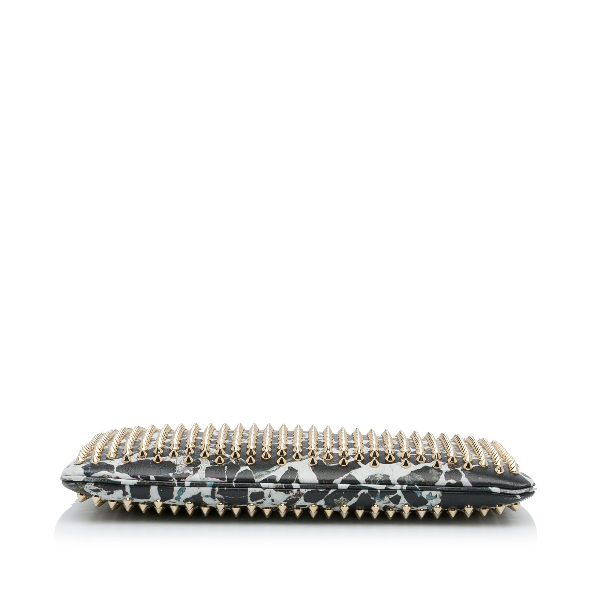 Loubiposh Spiked Leather Clutch Bag