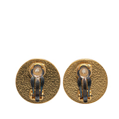 Gold Plated CC Clip On Earrings