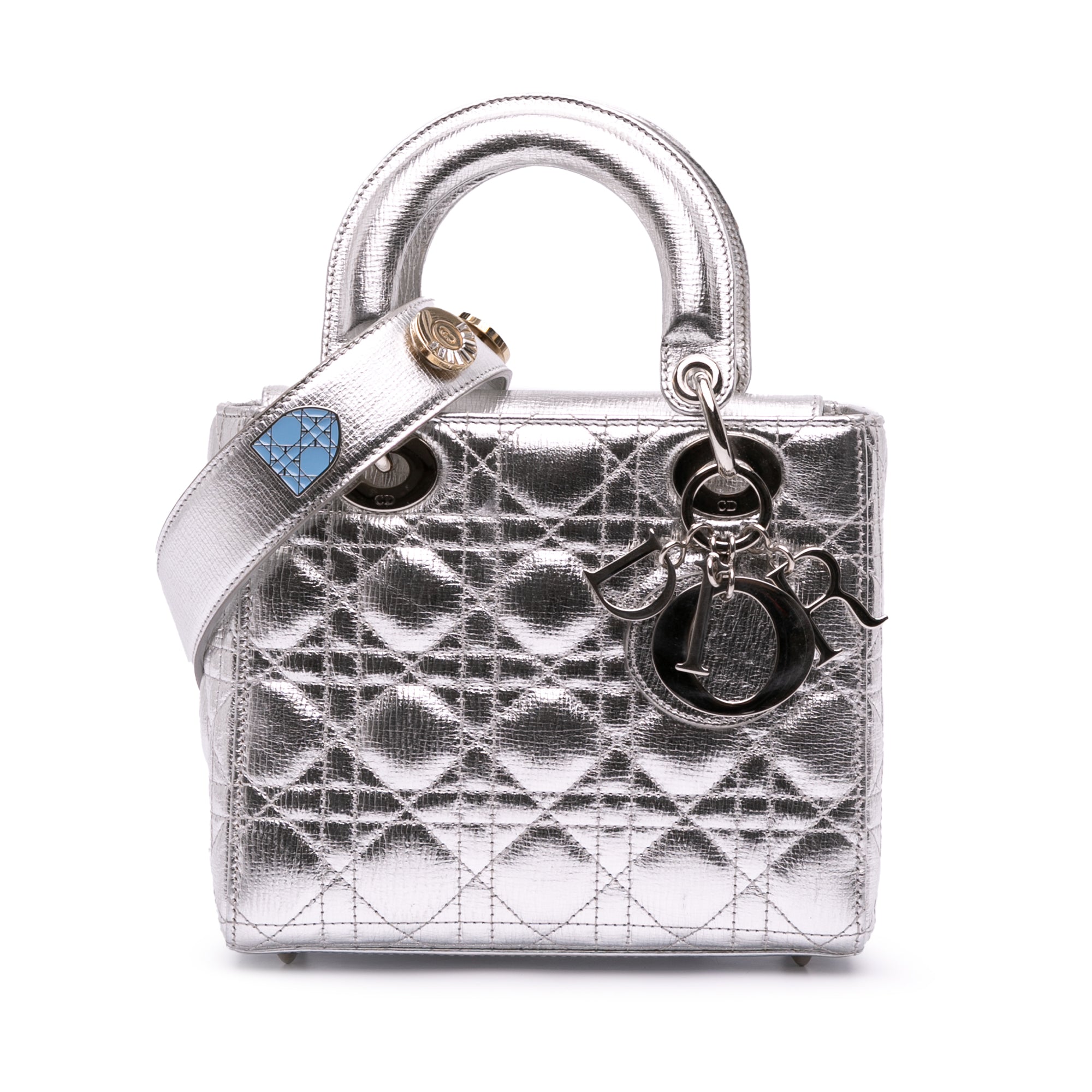 Small Metallic Grained Calfskin Cannage My ABCDior Lady Dior