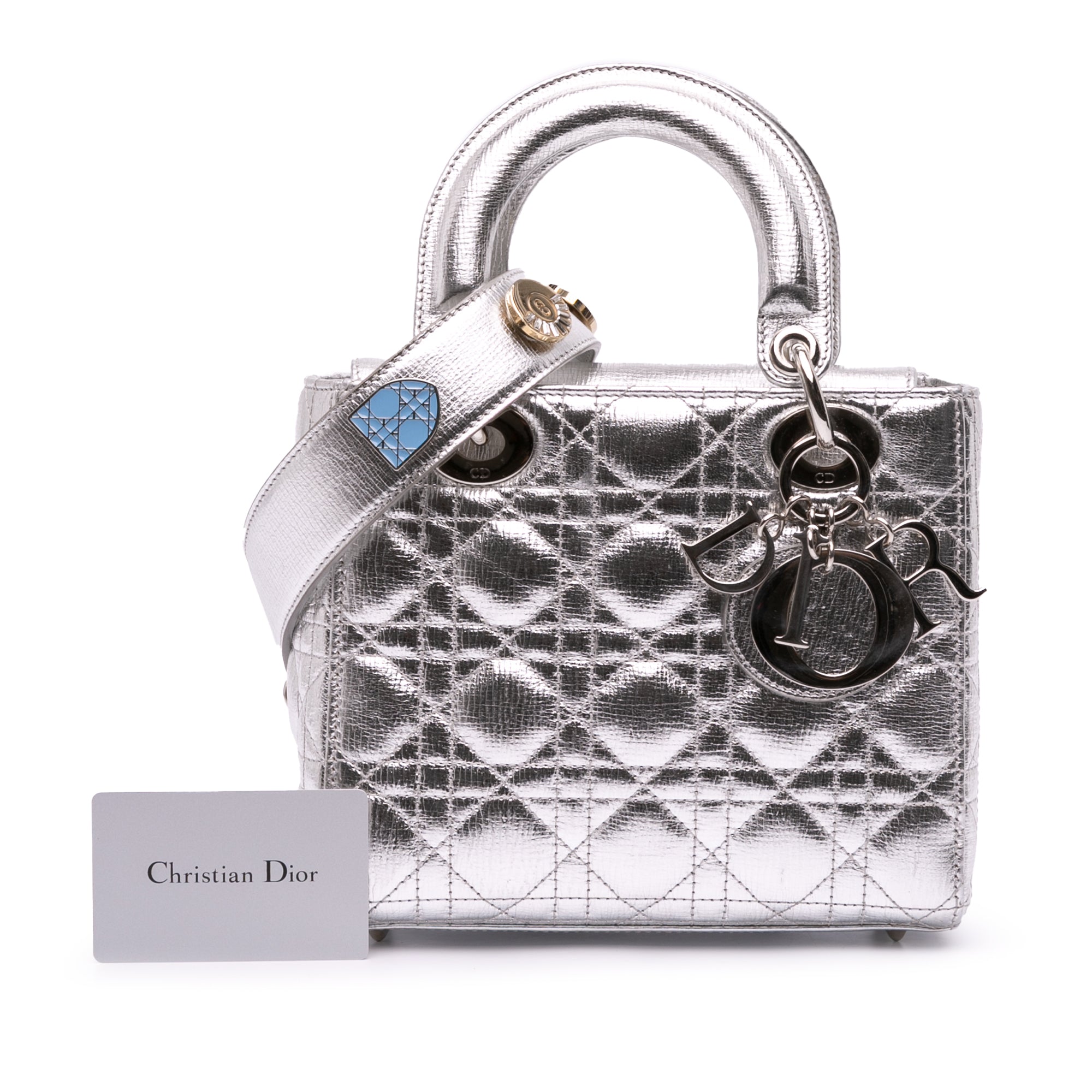 Small Metallic Grained Calfskin Cannage My ABCDior Lady Dior