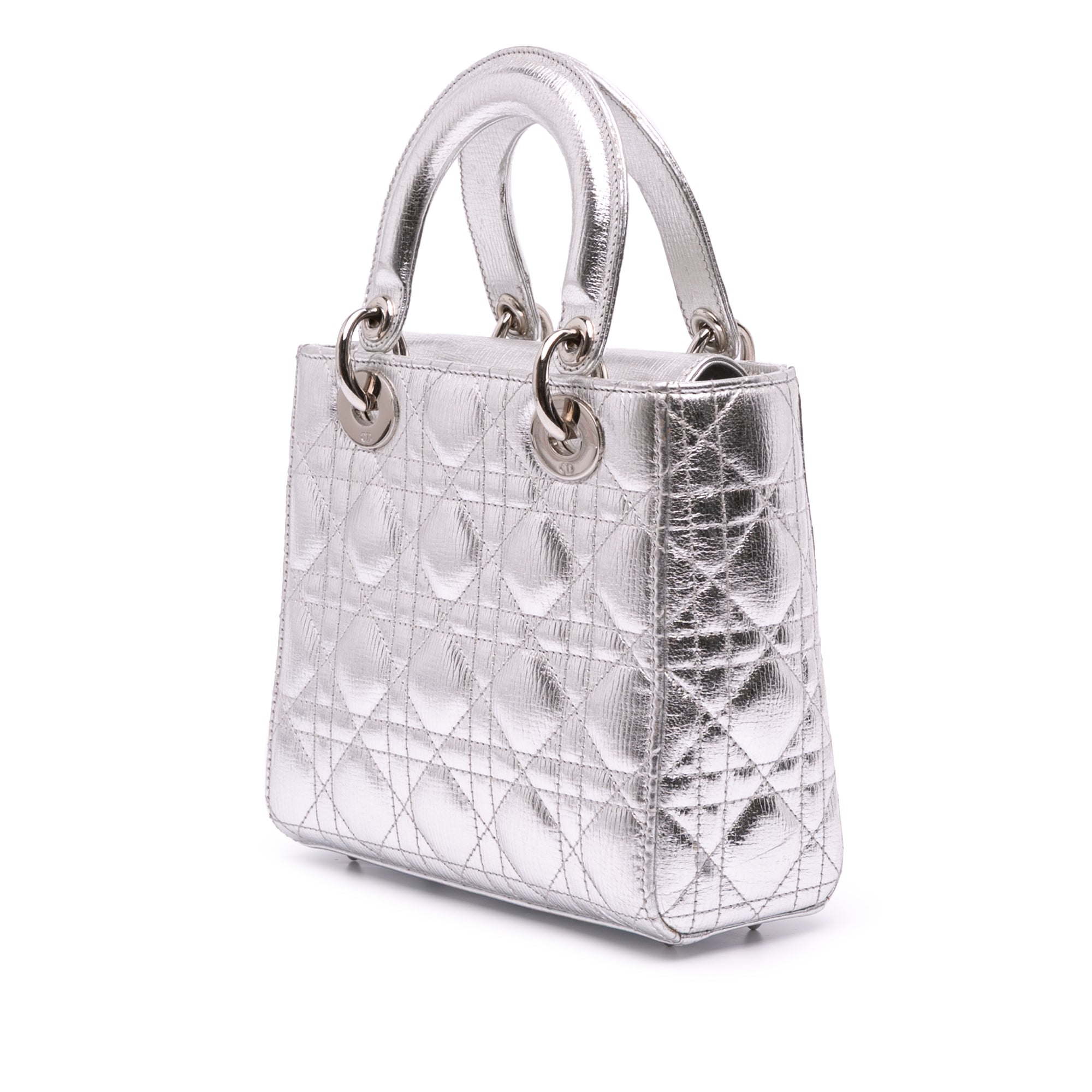 Small Metallic Grained Calfskin Cannage My ABCDior Lady Dior