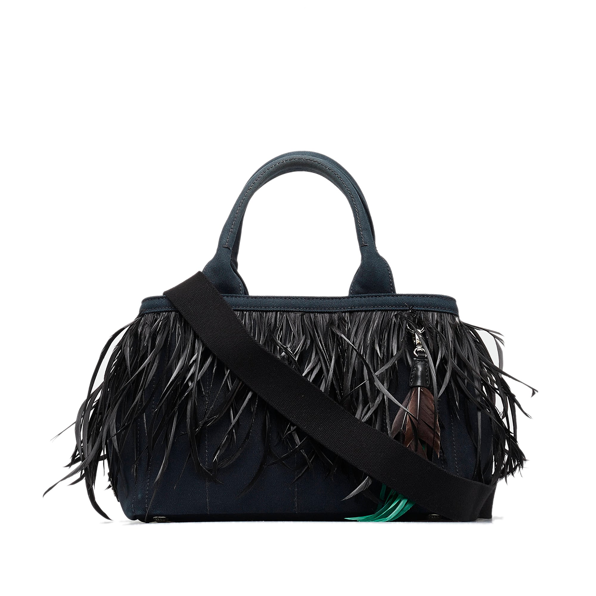 Mini Canapa Convertible Canvas and Feather Tote_0