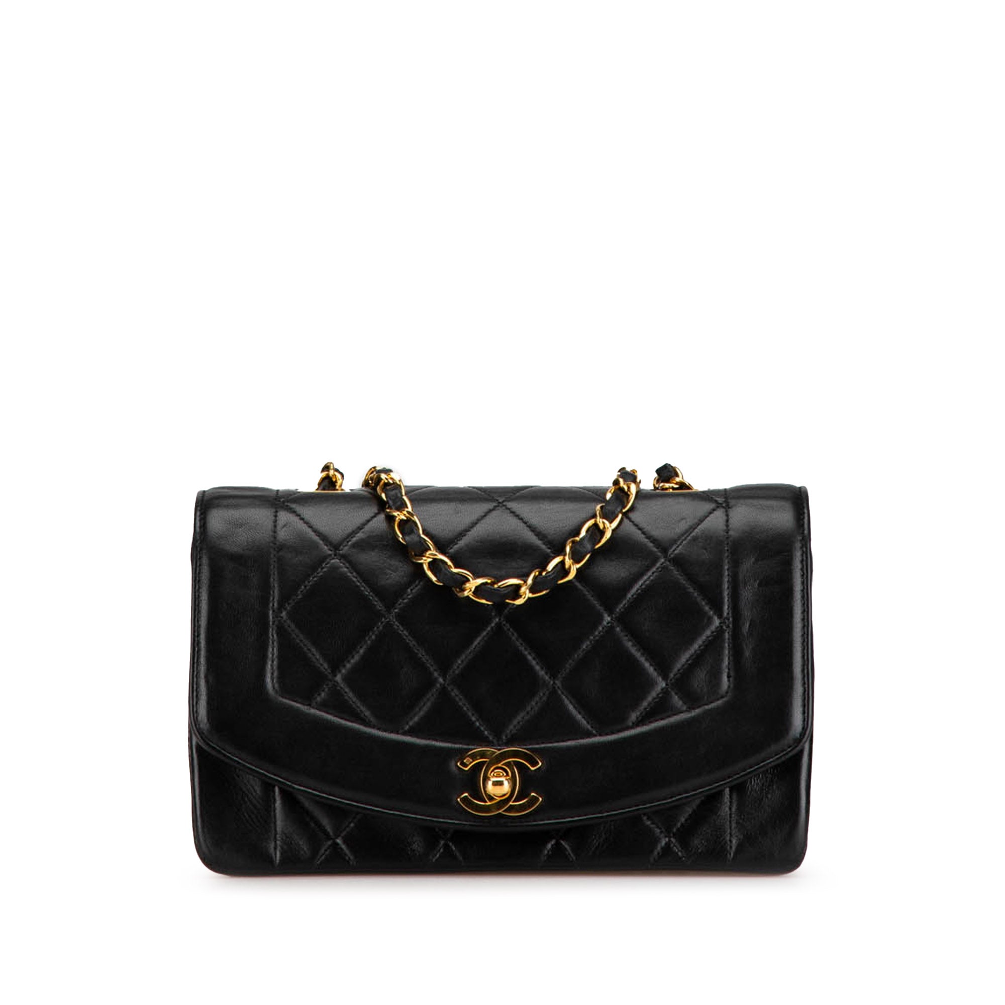 Small Lambskin Diana Flap