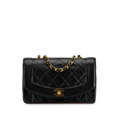 Small Lambskin Diana Flap