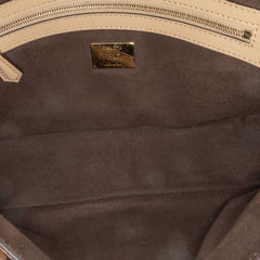 Shearling Pequin Baguette Satchel