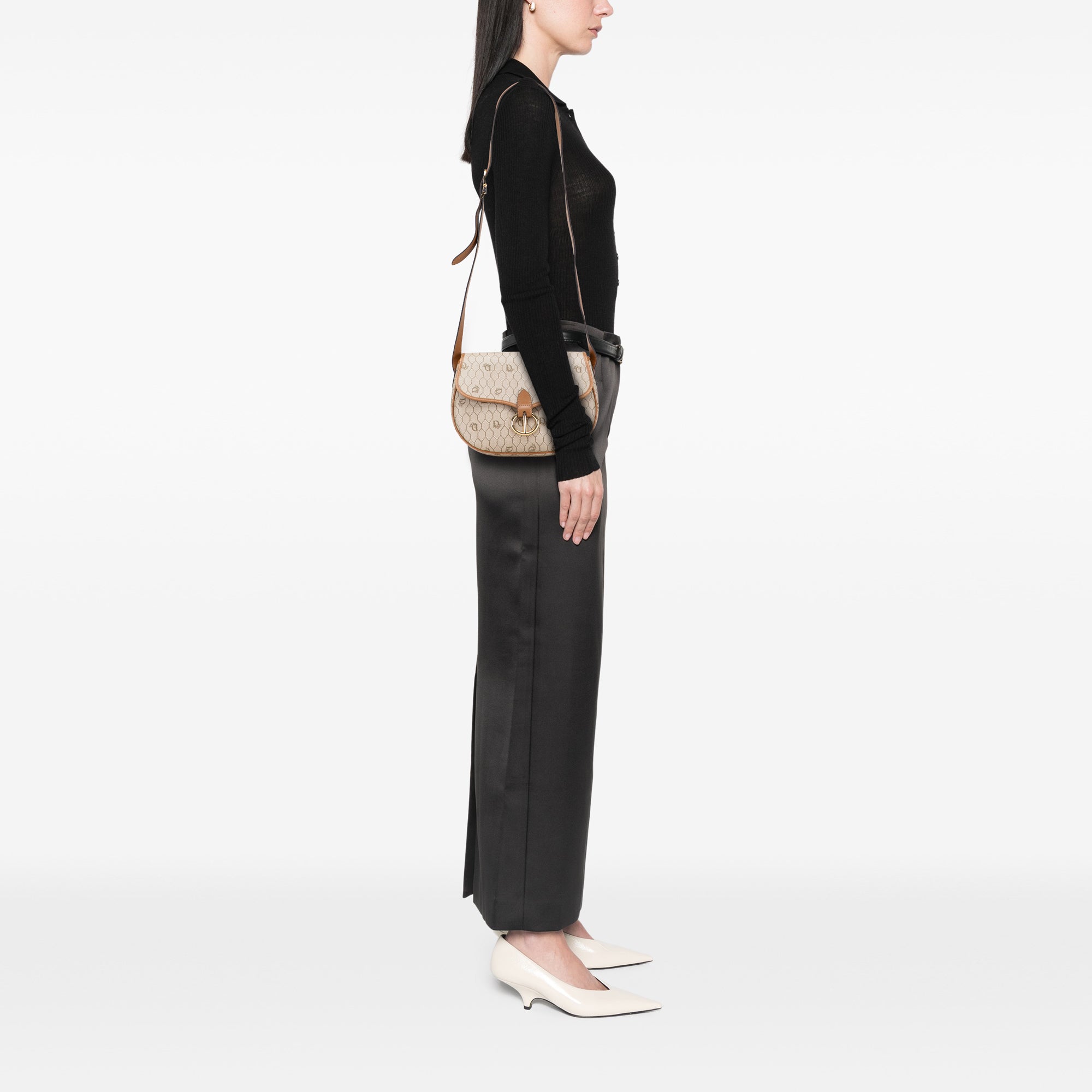 Honeycomb Coated Canvas Crossbody