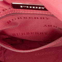 Velvet Trimmed House Check Canvas Bucket Bag