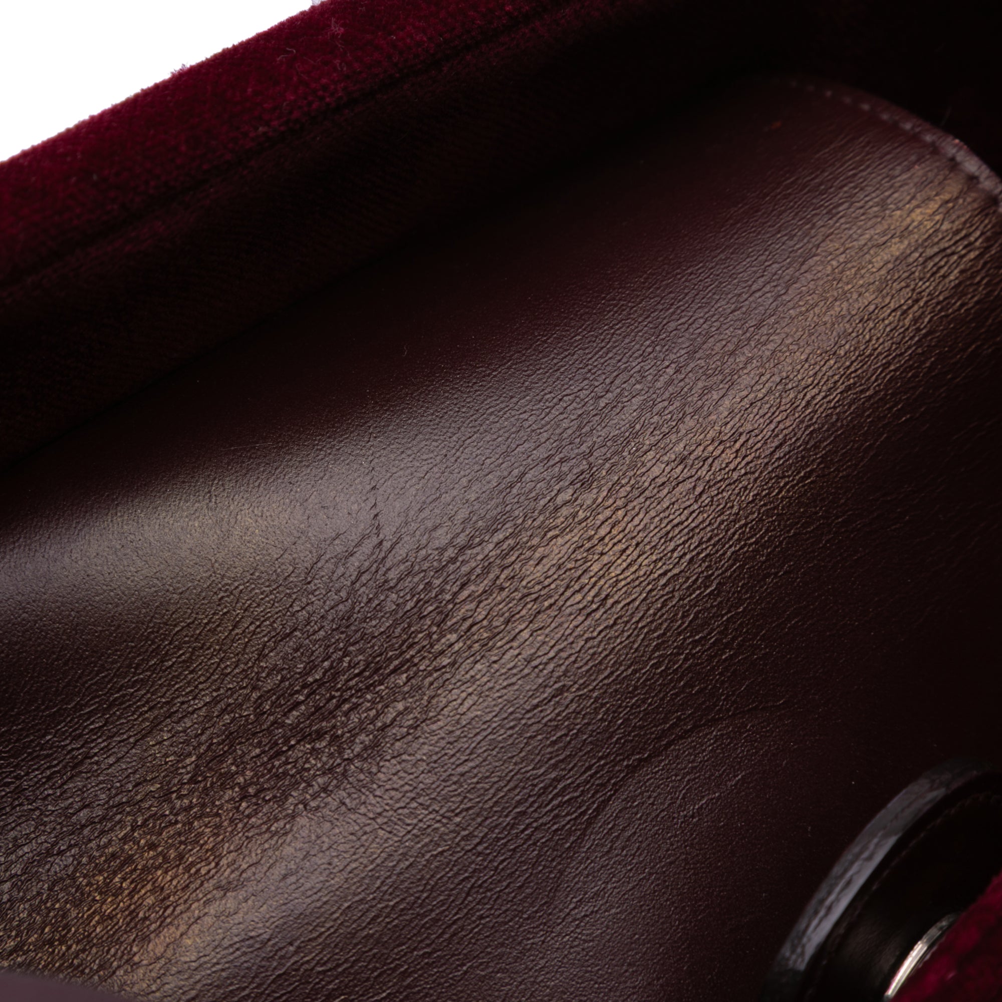 Velvet Trimmed House Check Canvas Bucket Bag