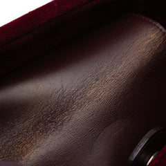 Velvet Trimmed House Check Canvas Bucket Bag