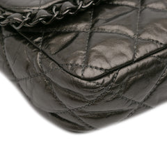 Medium Quilted Metallic Aged Calfskin Chain Me Flap
