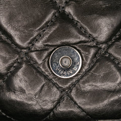Medium Quilted Metallic Aged Calfskin Chain Me Flap