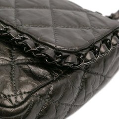 Medium Quilted Metallic Aged Calfskin Chain Me Flap