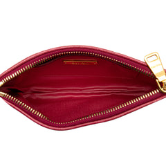 Matelasse Lambskin Leather Clutch