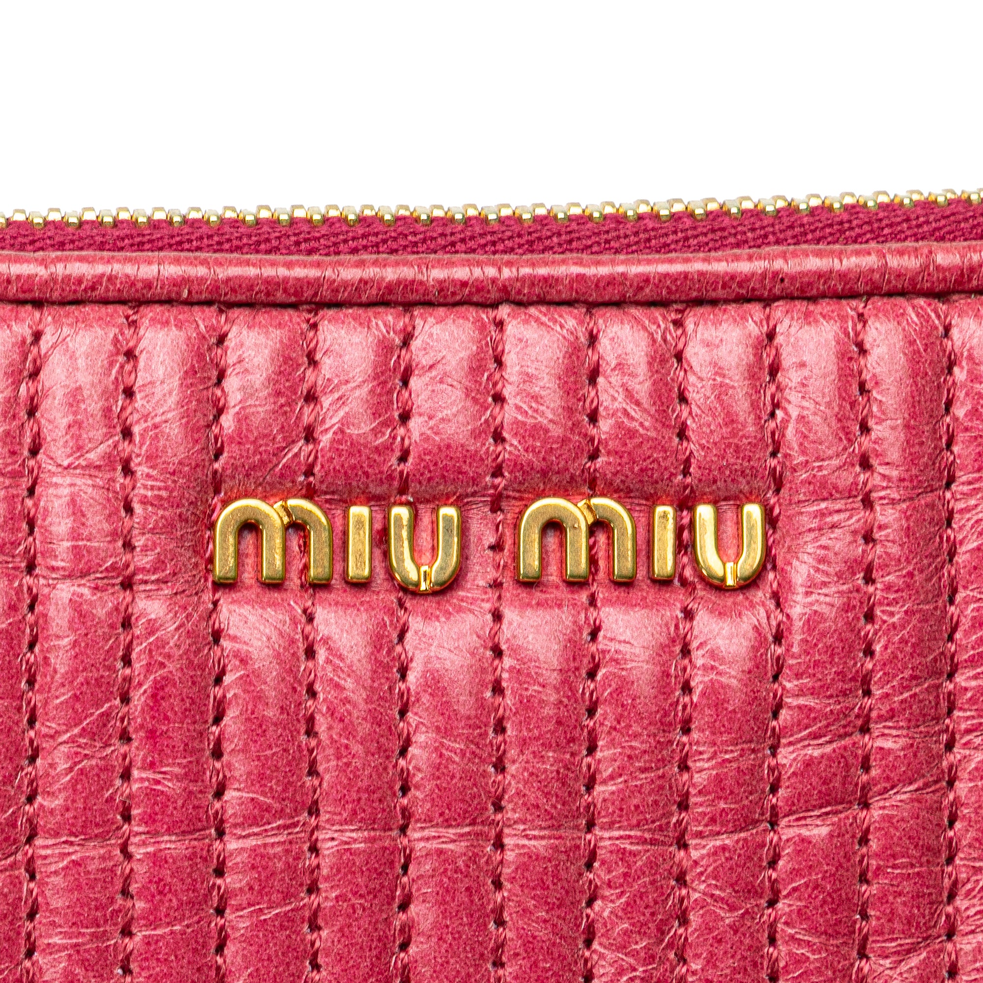 Matelasse Lambskin Leather Clutch