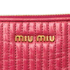 Matelasse Lambskin Leather Clutch