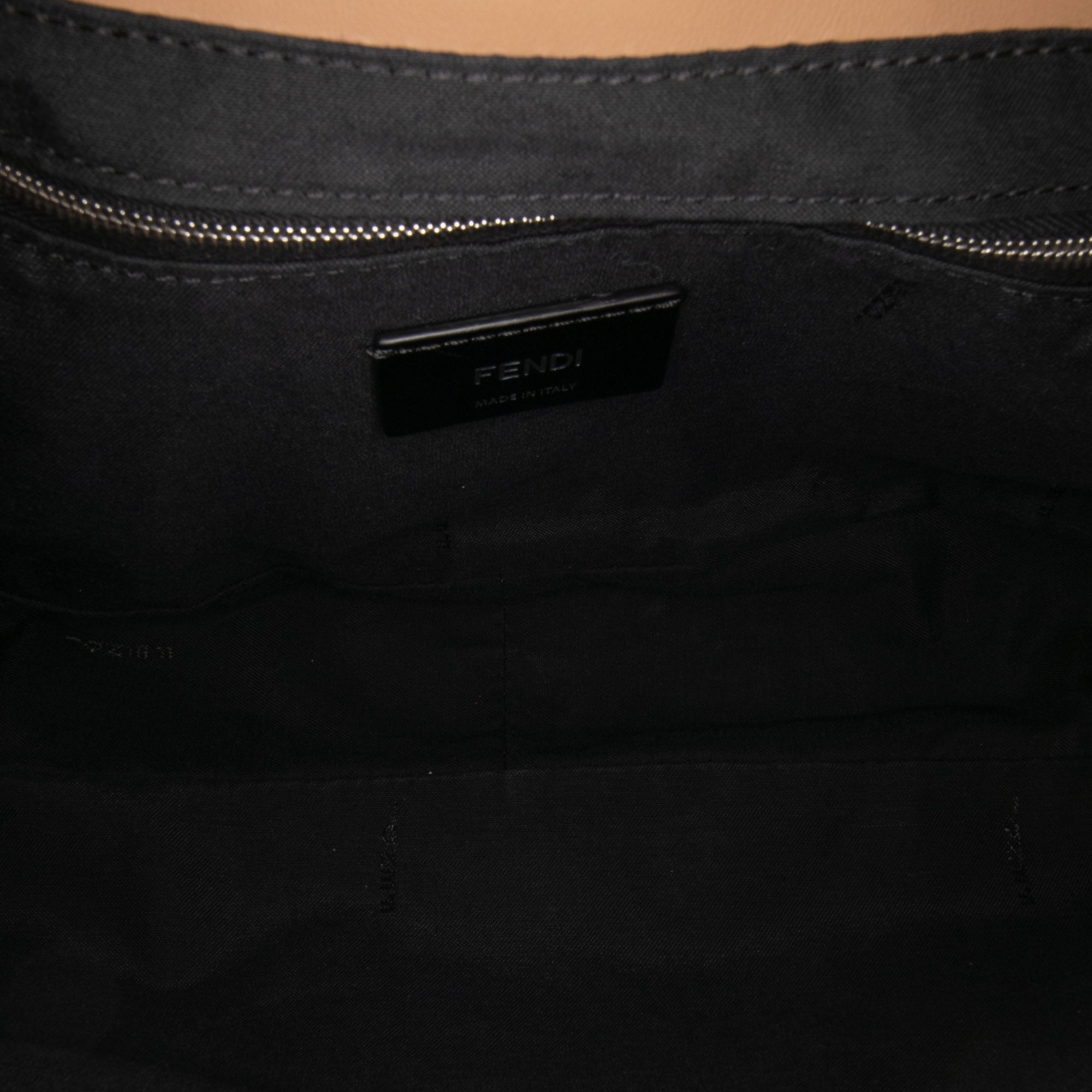 Large Zucca and Pequin Canvas Convertible Baguette Satchel