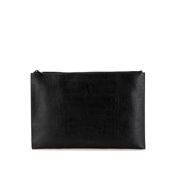 Embossed Leather Clutch