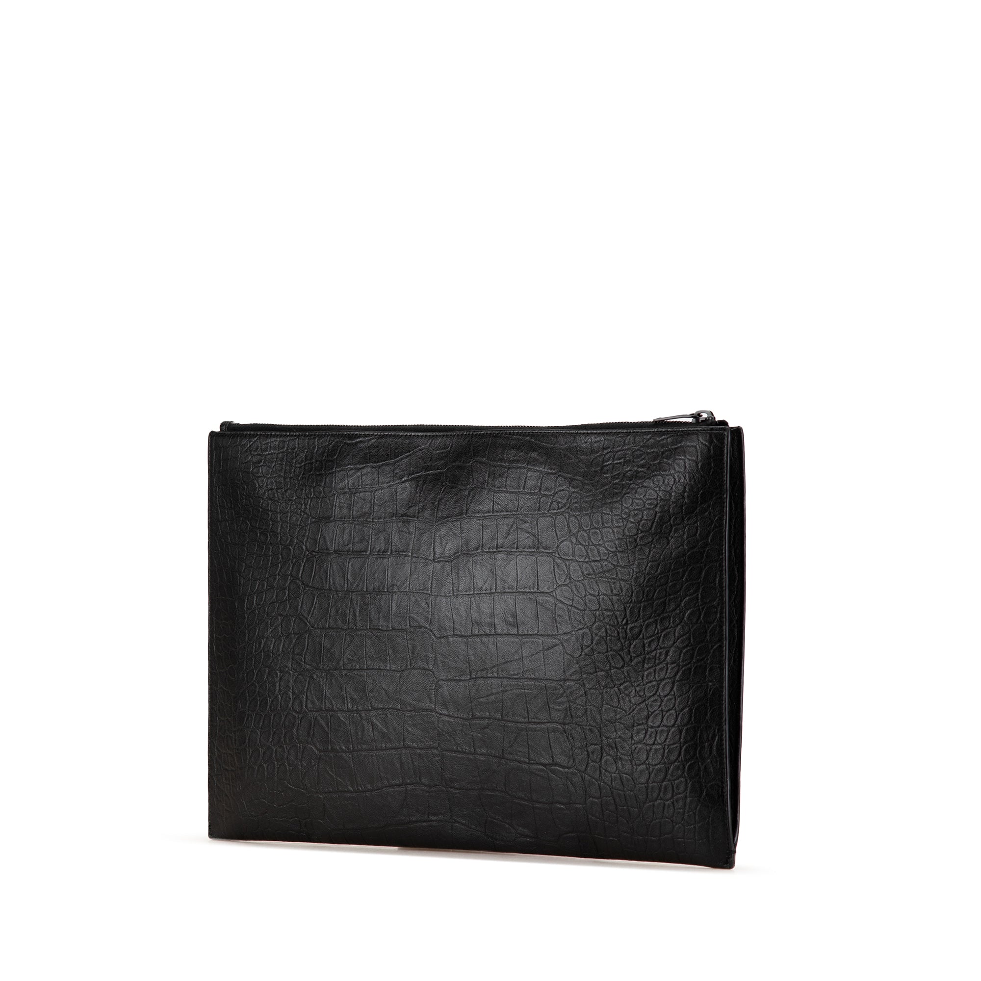 Embossed Leather Clutch