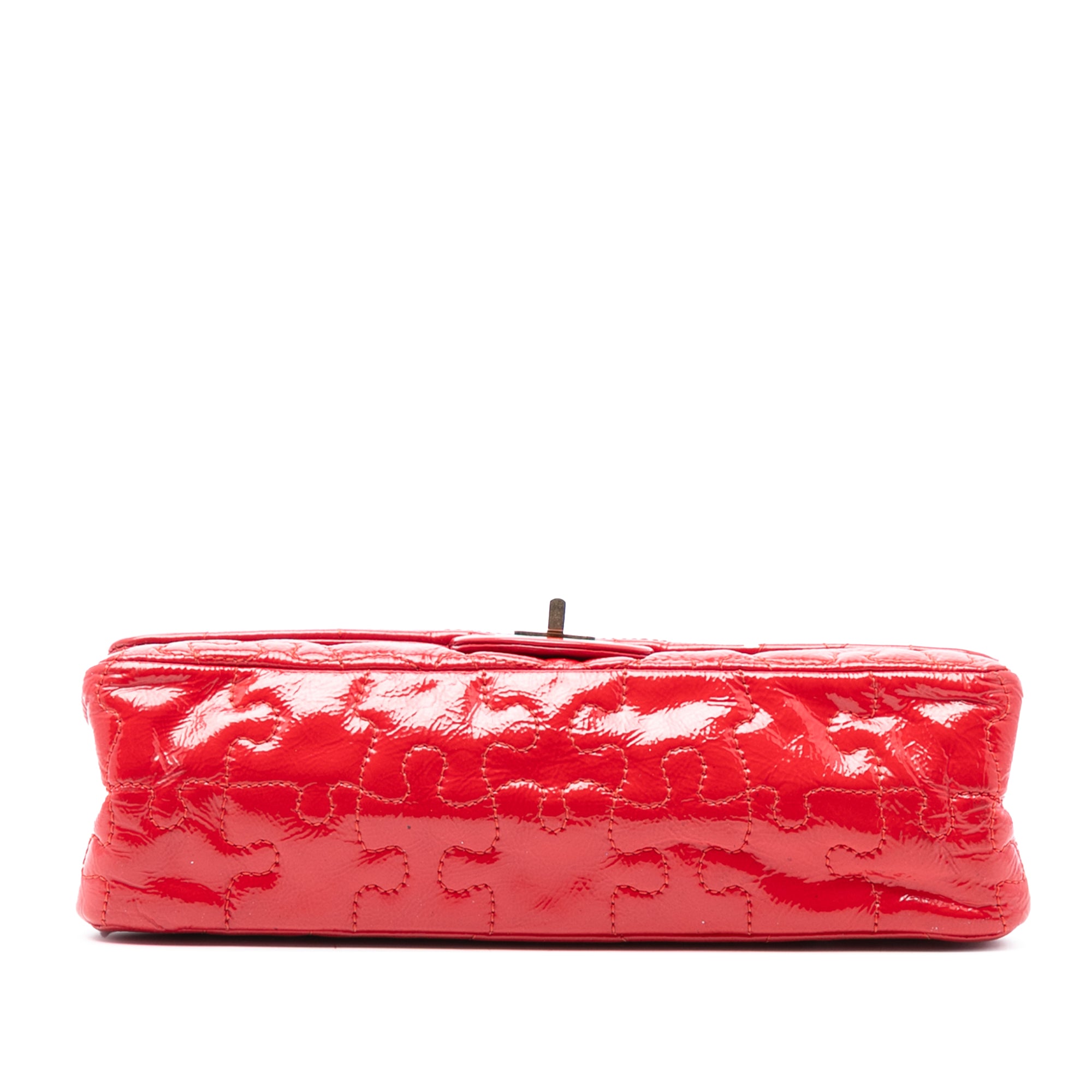 Reissue 2.55 Crackled Patent Puzzle East West Double Flap