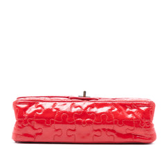 Reissue 2.55 Crackled Patent Puzzle East West Double Flap