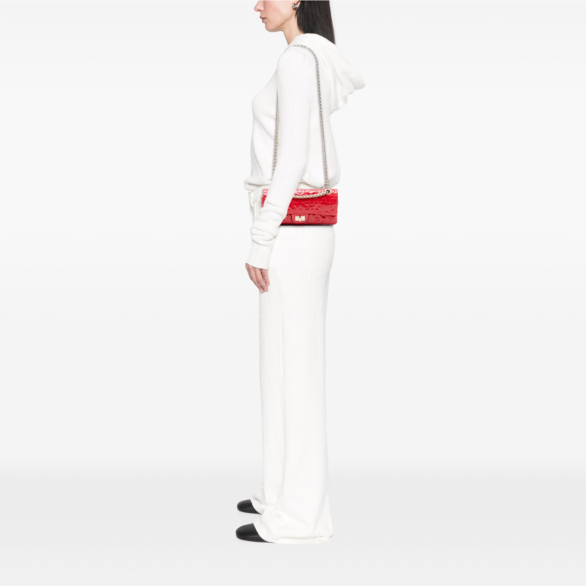 Reissue 2.55 Crackled Patent Puzzle East West Double Flap