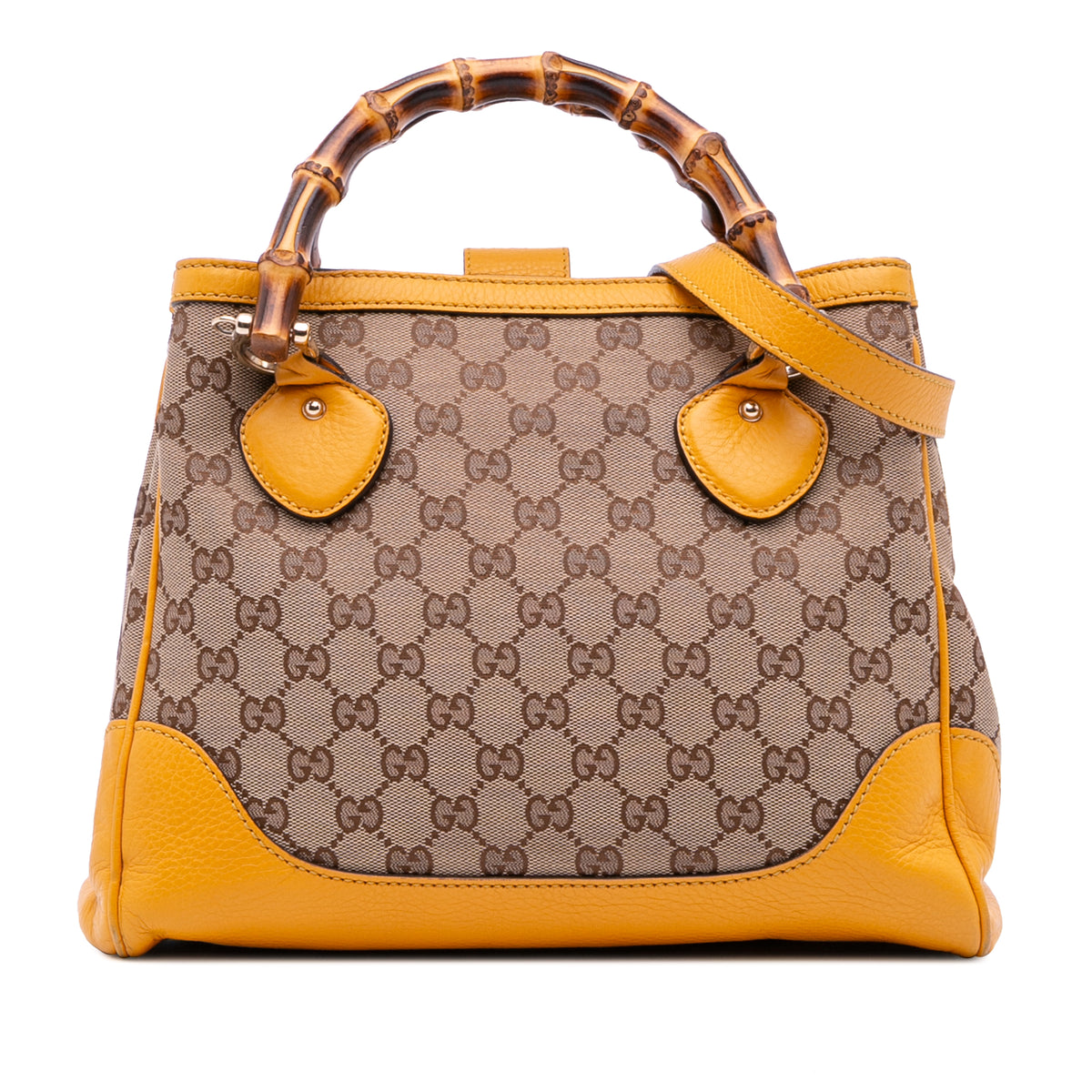 Small GG Canvas Diana Bamboo Top Handle Tote