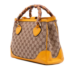 Small GG Canvas Diana Bamboo Top Handle Tote