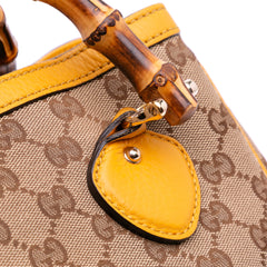 Small GG Canvas Diana Bamboo Top Handle Tote