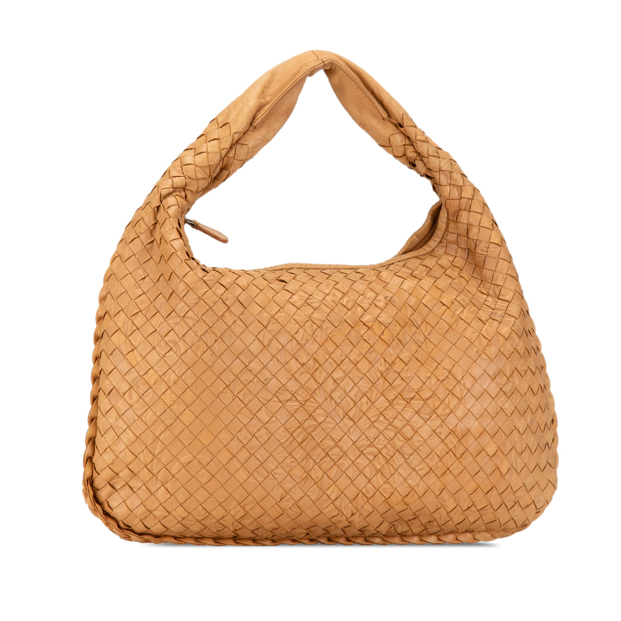 Small Embossed Nappa Intrecciato Veneta Hobo_1