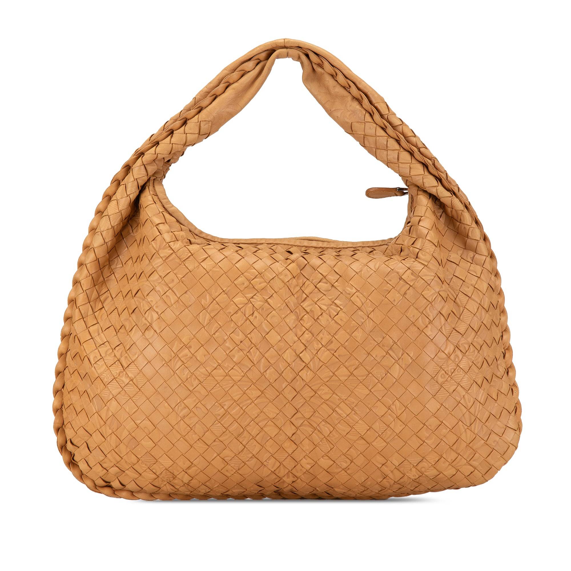 Small Embossed Nappa Intrecciato Veneta Hobo_2