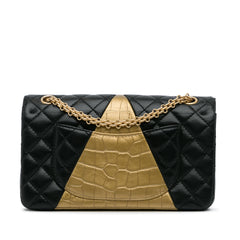 Medium Croc Embossed Lambskin 2.55 Reissue Double Flap Bag