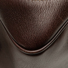 Printed Canvas Bamboo Horsebit Handbag