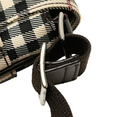 House Check Canvas Flap Crossbody