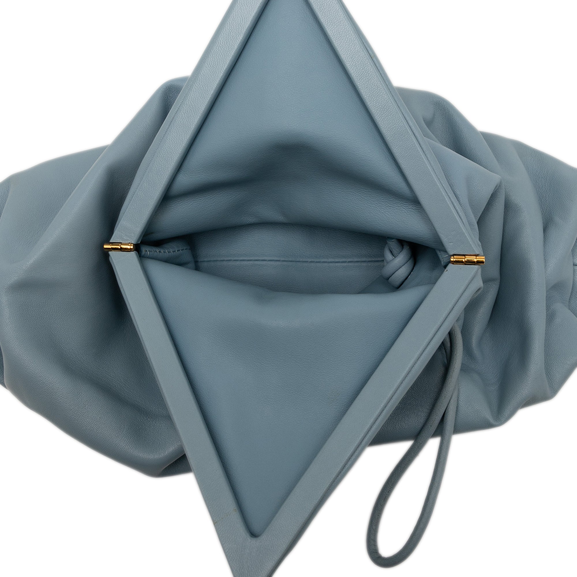 Leather BV Trine Angular Clutch