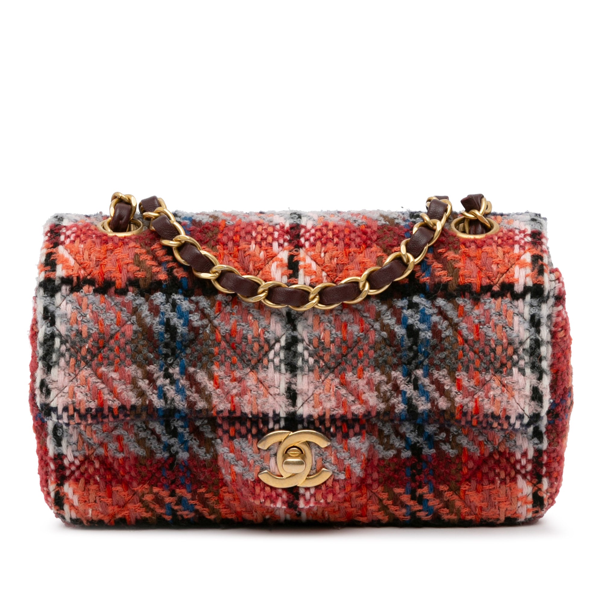 Mini Rectangular Classic Tweed Flap_0