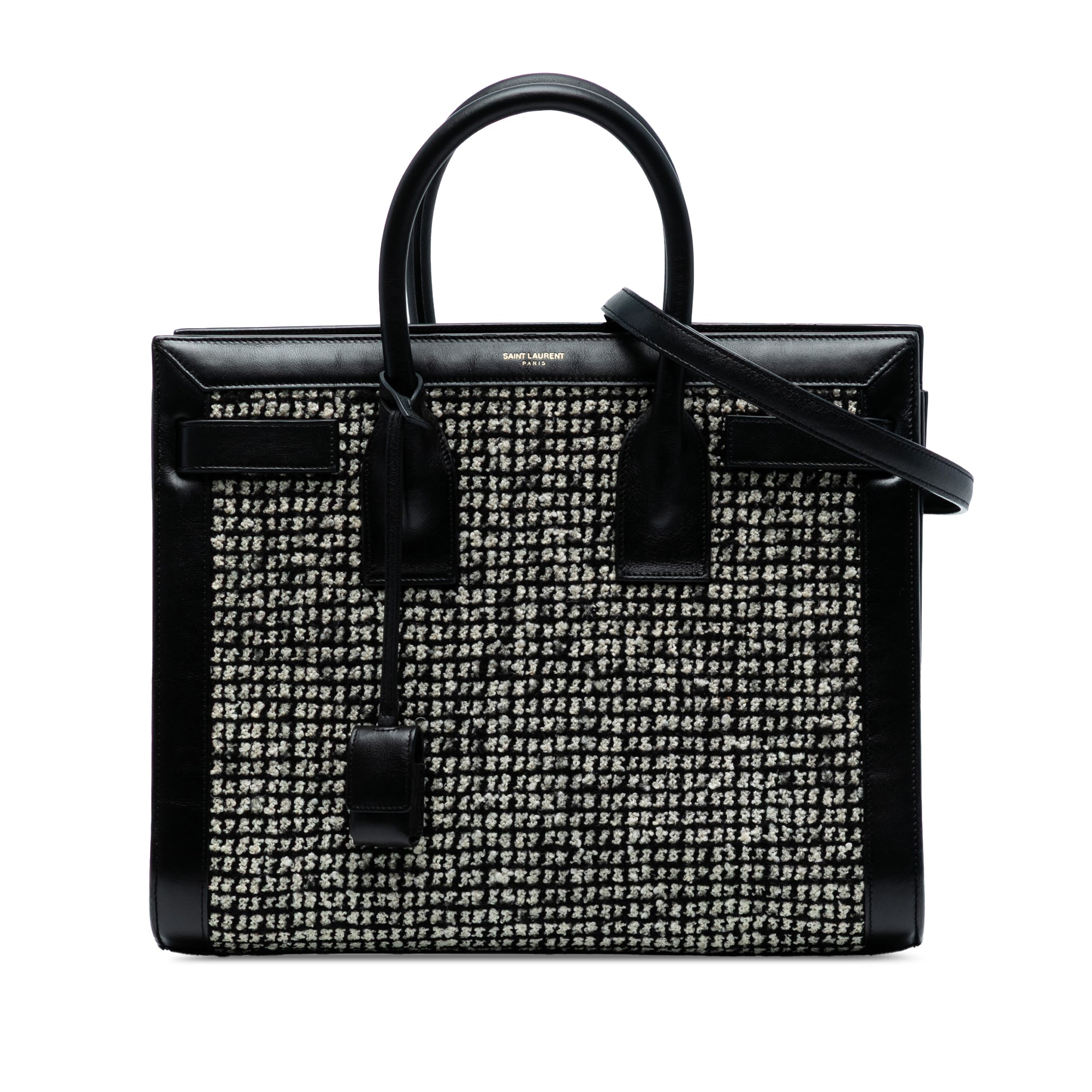 Small Tweed Houndstooth Sac De Jour Satchel