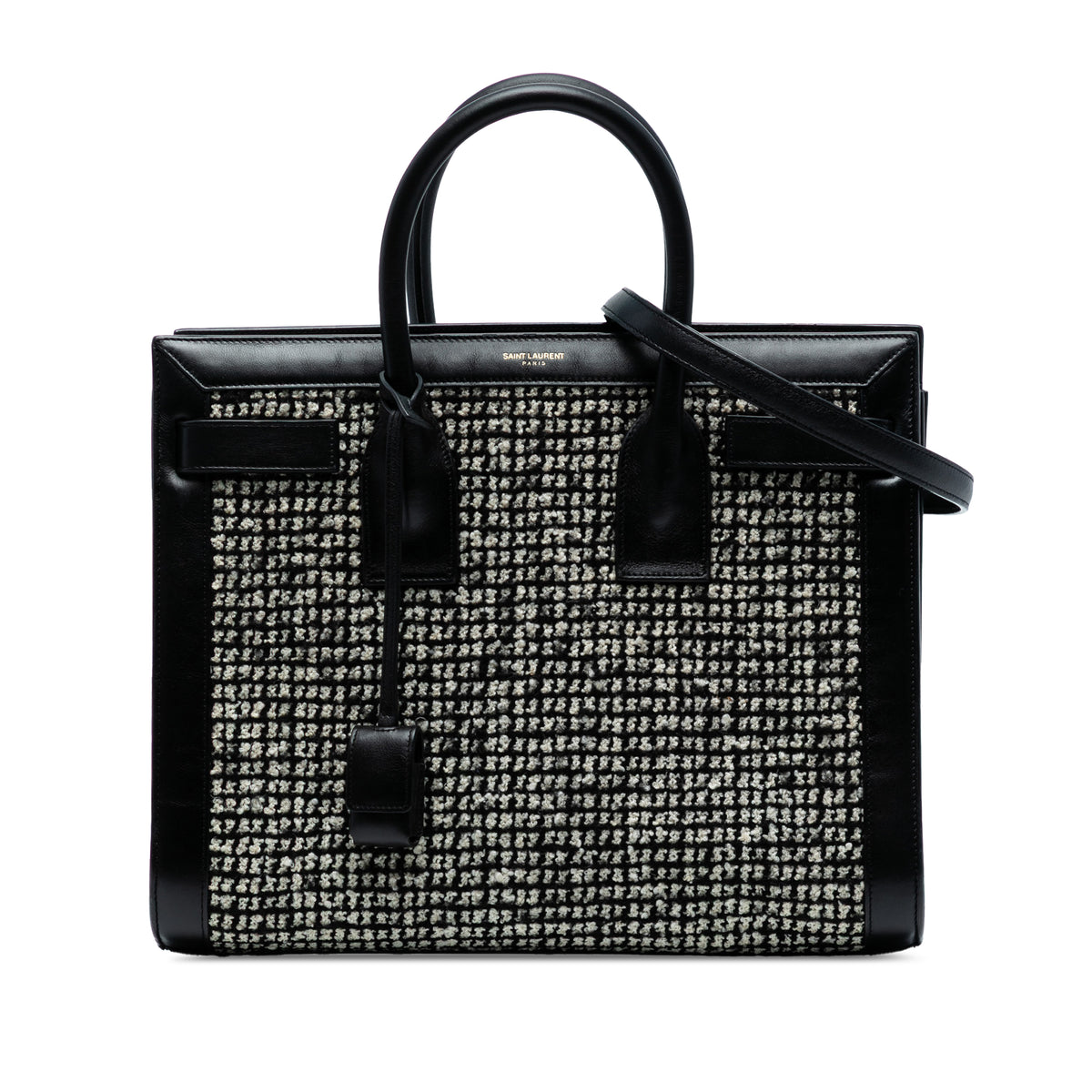 Small Tweed Houndstooth Sac De Jour Satchel