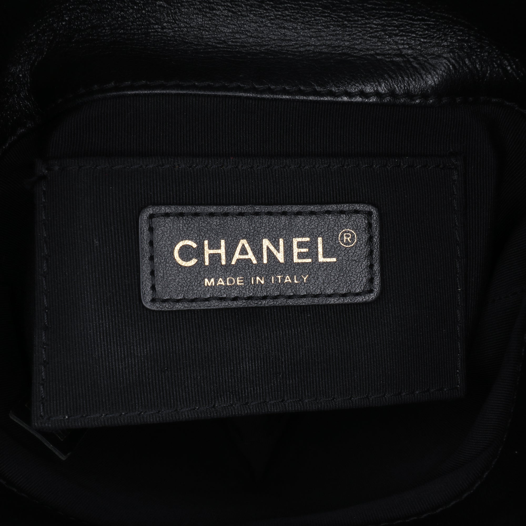 Quilted Chevron Lambskin Handle with Chic Bucket Bag