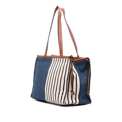 Paulas Ibiza Large Canvas Stripes Cushion Tote