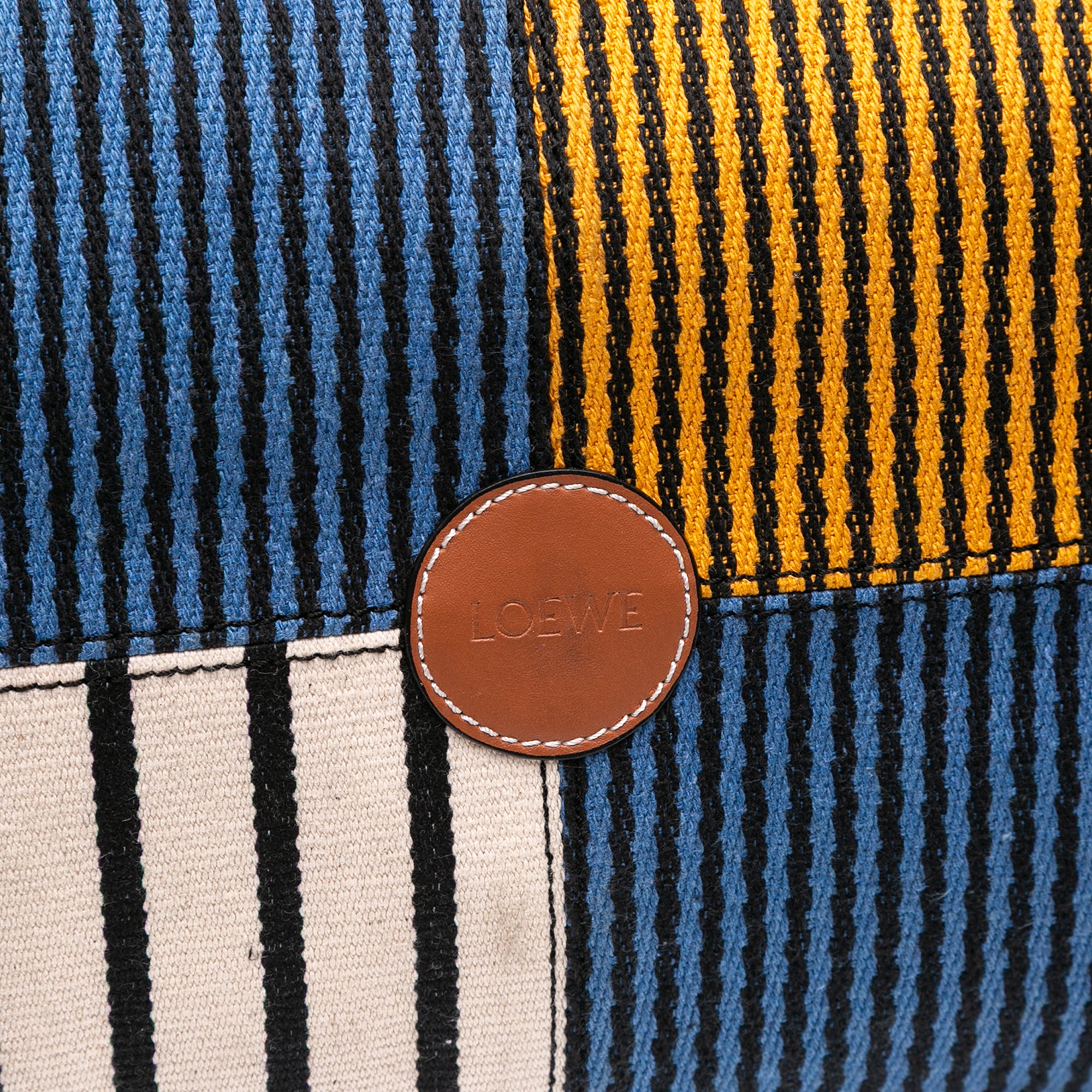 Paulas Ibiza Large Canvas Stripes Cushion Tote