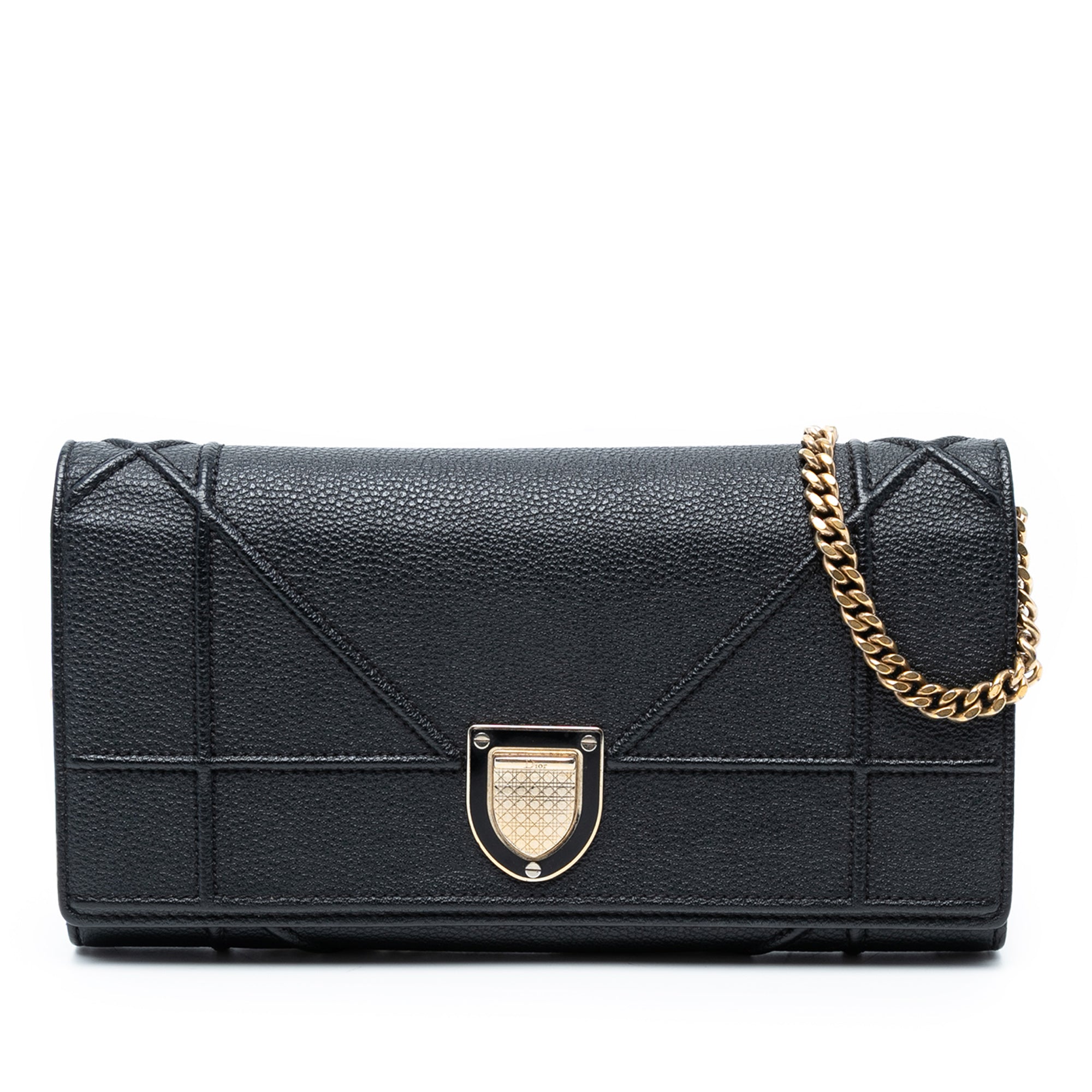 Grained Calfskin Diorama Croisiere Wallet on Chain